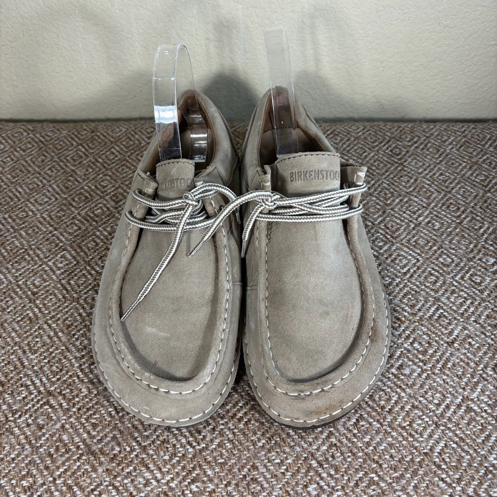 BIRKENSTOCK SUEDE MENS SHOE SIZE 9 42 COLOR SANDS BEIGE MADE IN GERMANY $258 - Picture 3 of 10